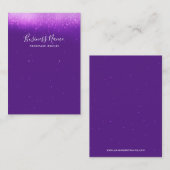 Glam Paars Veroorning Juwelier Display Visitekaartje (Voorkant / Achterkant)