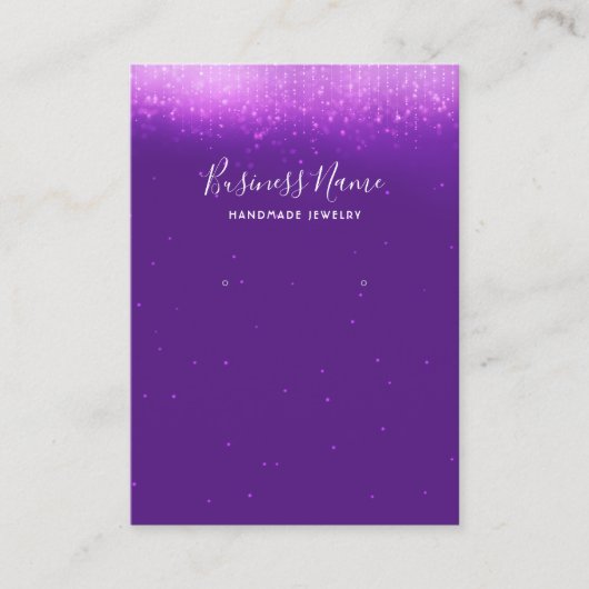 Glam Paars Veroorning Juwelier Display Visitekaartje (Voorkant)