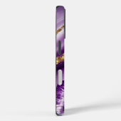 Glam Paarse Agate Geode iPhone 16 Stoer Hoesje (Achterkant / Rechts)