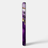 Glam Paarse Agate Geode iPhone 16 Stoer Hoesje (Achterkant / Links)