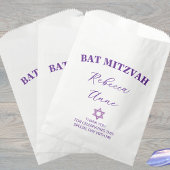 Glam Paarse Chic Bedankt Bat Mitzvah Party Bedankzakje