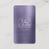 Glam Paarse Connect met US Social Media QR Code Visitekaartje (Achterkant)