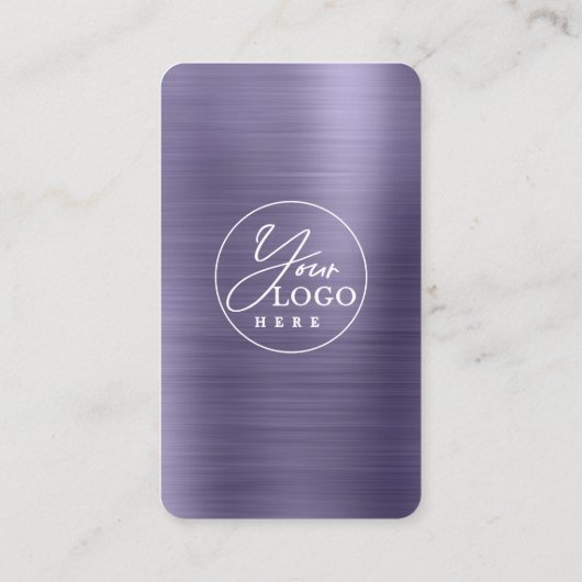 Glam Paarse Connect met US Social Media QR Code Visitekaartje (Achterkant)