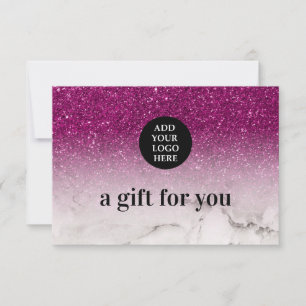 Glam Paarse Glitter Ombre Marble upload je logo