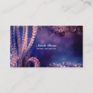 Glam Paarse Gloed Chic Glamour Parels Elegant Visitekaartje