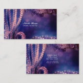 Glam Paarse Glow Chic Glamor Pearls Elegant Visitekaartje (Voorkant / Achterkant)