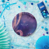 Glam Paarse Glow Chic Glamor Pearls Papieren Bordje (Feest)