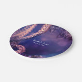 Glam Paarse Glow Chic Glamor Pearls Papieren Bordje (Gekanteld)