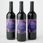 Glam Paarse Glow Chic Glamour Party wijnlabels Wijn Etiket (Flessen)