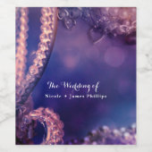 Glam Paarse Glow Chic Glamour Party wijnlabels Wijn Etiket (Enkel label)