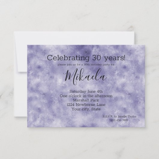 Glam Paarse Kaart (Voorkant)