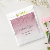 Glam Paarse roze roze roodbruin Goud Hartelijk dan Bedankzakje (Gezegeld)