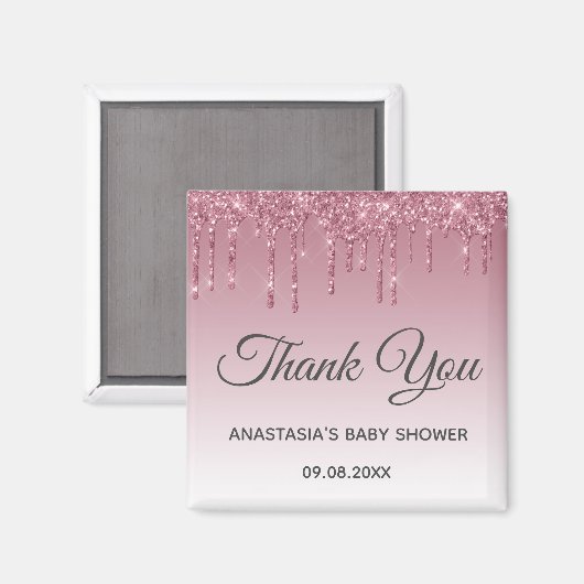 Glam Paarse roze roze roodbruin Goud Hartelijk dan Magneet (Voorkant / Achterkant)