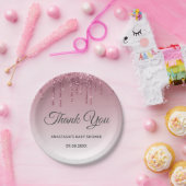 Glam Paarse roze roze roodbruin Goud Hartelijk dan Papieren Bordje (Feest)