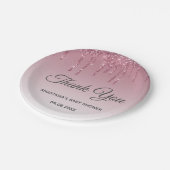 Glam Paarse roze roze roodbruin Goud Hartelijk dan Papieren Bordje (Gekanteld)