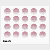 Glam Paarse roze roze roodbruin Goud Hartelijk dan Ronde Sticker (Vel)