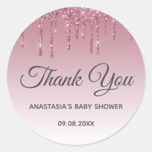 Glam Paarse roze roze roodbruin Goud Hartelijk dan Ronde Sticker