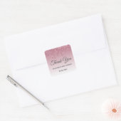 Glam Paarse roze roze roodbruin Goud Hartelijk dan Vierkante Sticker (Envelop)