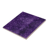 Glam Paarse Stars Decor Tegeltje (Zijkant)
