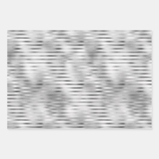 Glam Paarse strepen Inpakpapier Vel (Voorkant 3)