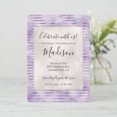 Glam Paarse strepen Kaart (Staand voorkant)