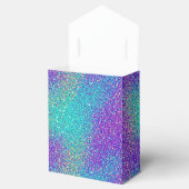 Glam Paarse Turquoise Sparkling Glitter Gradient Bedankdoosjes (Geopend)
