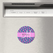 Glam Paarse Zeemeermin Glitter Glans Monogram Naam Magneet (Insitu (Vaatwasser))