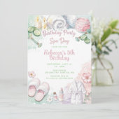 Glam Pamper Spa Verjaardagsfeestje Kaart (Staand voorkant)