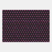 Glam Pareltjes Roze Harten Groene Stars Paarse dri Inpakpapier Vel (Voorkant 3)