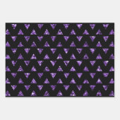 Glam Pareltjes Roze Harten Groene Stars Paarse dri Inpakpapier Vel (Voorkant)