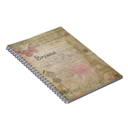  Glam Paris Shabby Chic Custom Notitieboek (Rechterzijde)