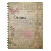  Glam Paris Shabby Chic Custom Notitieboek (Voorkant)