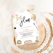 Glam Party Meisje Make-up Spa 10e verjaardagsfeest Kaart