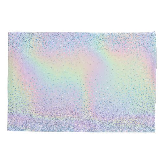 Glam Pastel Regenboog Glitter Sparkle Accent Kussensloop (Achterkant)