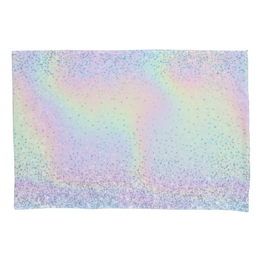 Glam Pastel Regenboog Glitter Sparkle Accent Kussensloop (Voorkant)