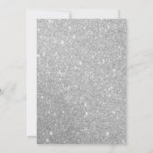 Glam Pastel Roze Rose Goud Zilver Glitter Sweet 16 Kaart (Achterkant)