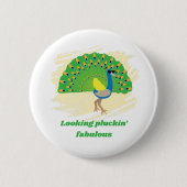 Glam Pauw Glans Design Ronde Button 5,7 Cm (Voorkant)