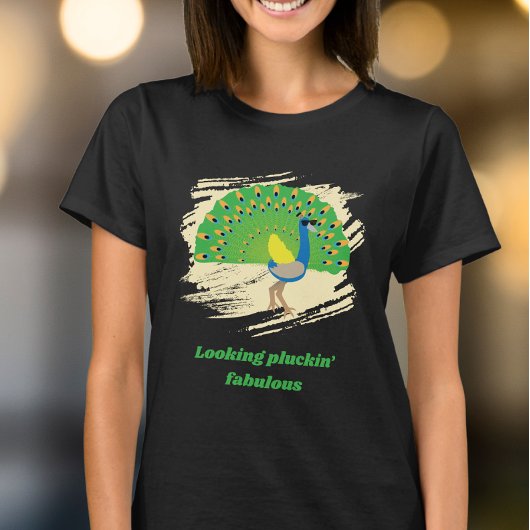 Glam Pauw Glans Pun Ontwerp T-shirt