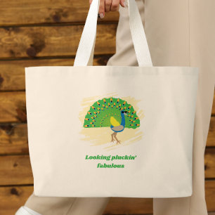 Glam Pauw Glansrijke Mok Ontwerp Grote Tote Bag