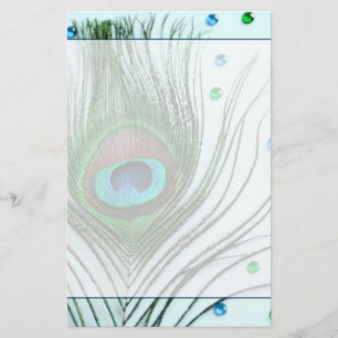 Glam Peacock Blauwgroen Briefpapier