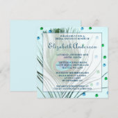 Glam Peacock Blauwgroen Vrijgezellenfeest Kaart (Voorkant / Achterkant)