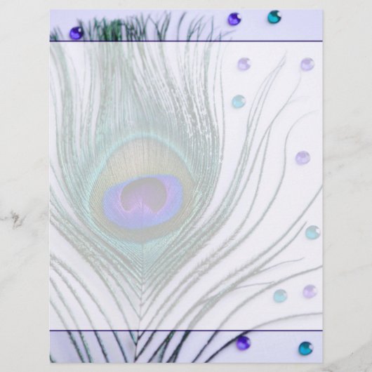 Glam Peacock Feather Paars (Voorkant)