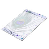 Glam Peacock Feather Paars Notitieblok (Schuin)