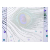 Glam Peacock Feather Paars Notitieblok (Voorkant)