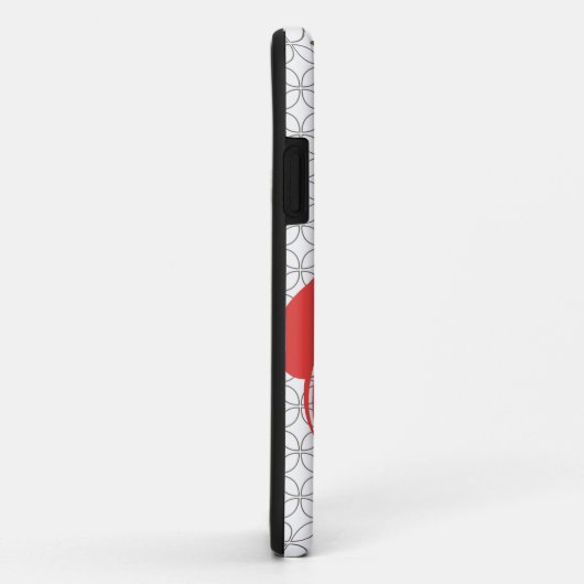  GLAM PEACOCK in rode iPhone 5 Hoesje (Achterkant/rechts)