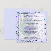 Glam Peacock Paars Vrijgezellenfeest Kaart (Voorkant / Achterkant)