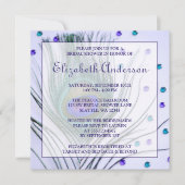 Glam Peacock Paars Vrijgezellenfeest Kaart (Voorkant)