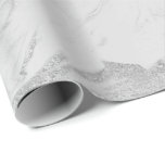 Glam Pearly Grey Silver White Marble Glam Cadeaupapier<br><div class="desc">Minimalisme en elegante glam- en grafisch afval</div>