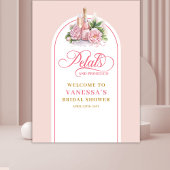 Glam petals and prosecco shower banner blush gold wandkleed