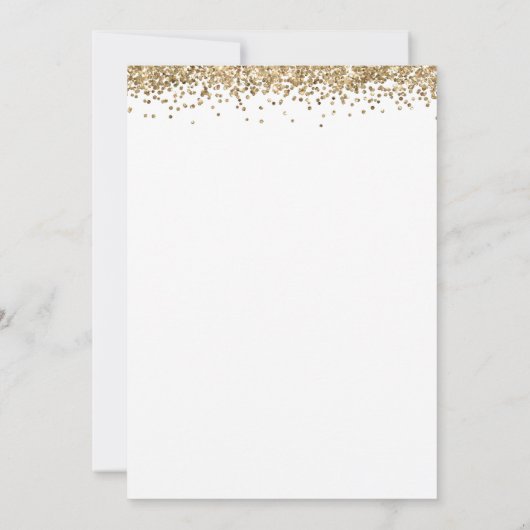 Glam Photo Gold Glitter Afstuderen 2024 Kaart (Achterkant)